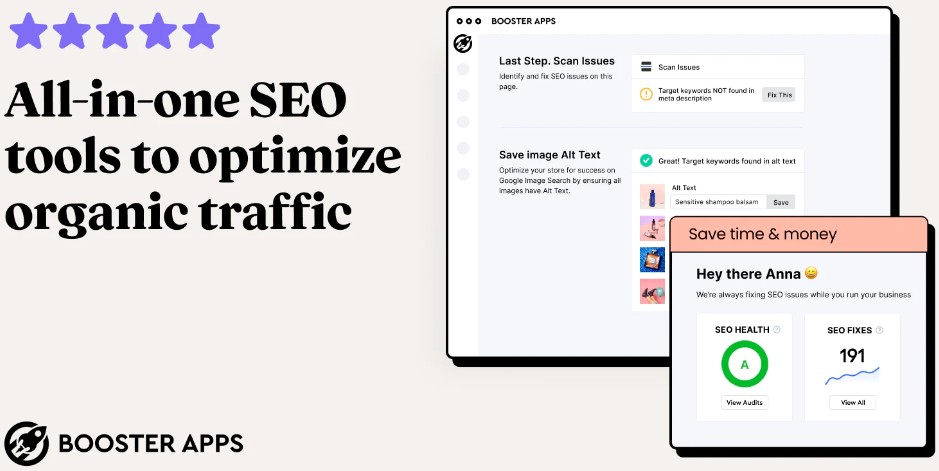 ferramenta de SEO tudo em um booster apps